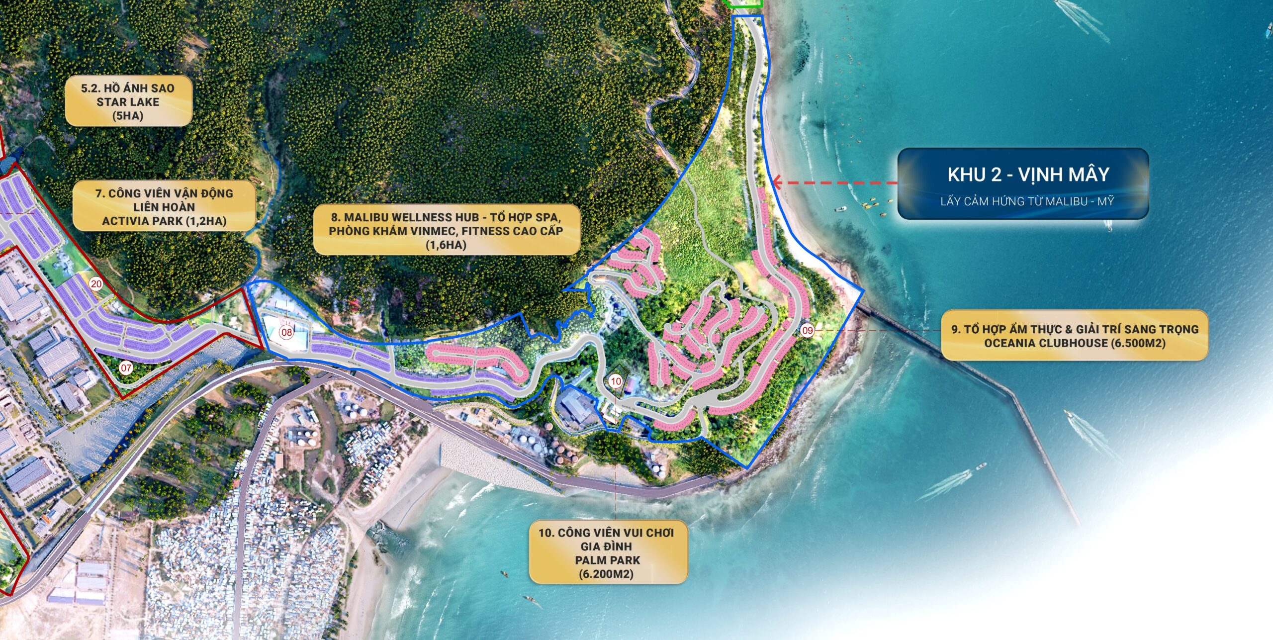 Mặt bằng phân khu Vịnh Mây Vinhomes Làng Vân